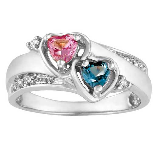 Women's Two Hearts Promise Ring: Be Mine Quick Ship